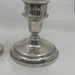 Pair of Birks Sterling Candlesticks with Hurricane Glass Shades - Glen Manor Galleries