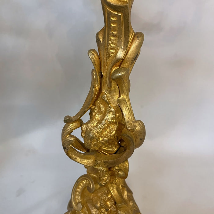 A Pair of Gilt Bronze 4 light Candelabra - Glen Manor Galleries