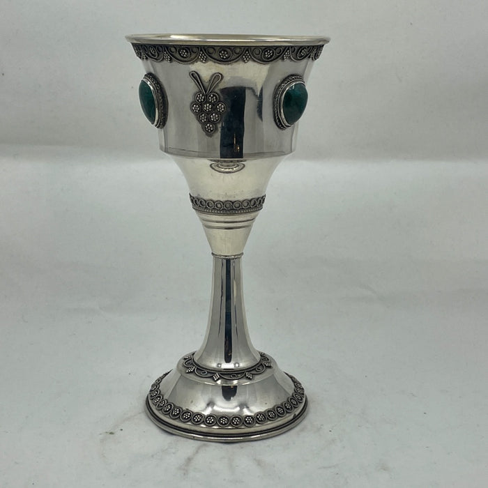 Israeli Sterling Silver Kiddush Cup- Glen Manor Galleries 