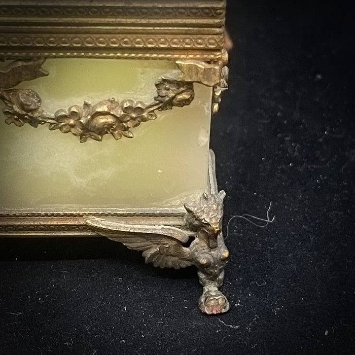 Bronze &  French Onyx Jewelry Box - Glen Manor Galleries 