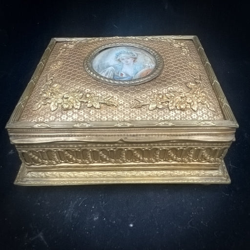 Bronze and Gilt French Empire Style Jewelry Box - GLen Manor Galleries 