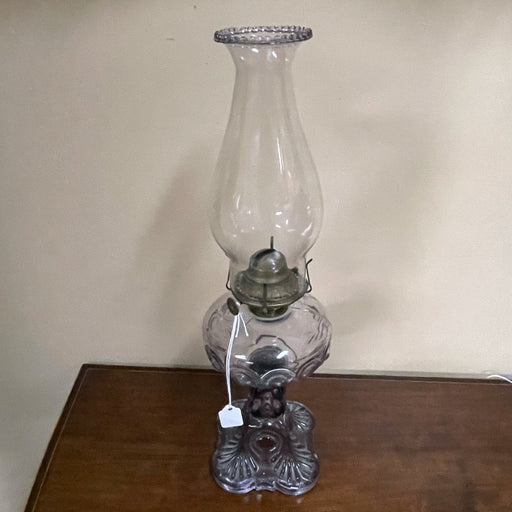 Pressed Glass Oil Lamp - Glen Manor Galleries 