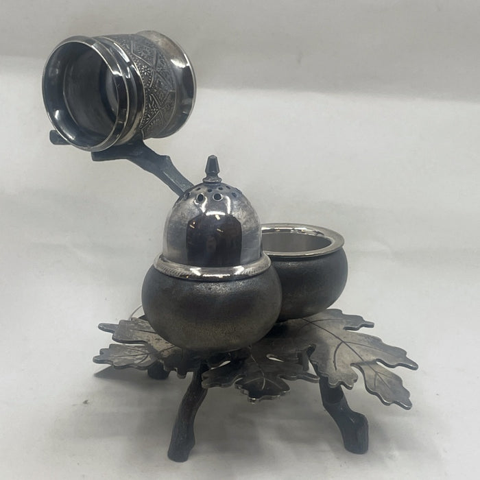 Salt & Pepper, Silver Plated Figural Napkin Ring - Glen Manor Galleries