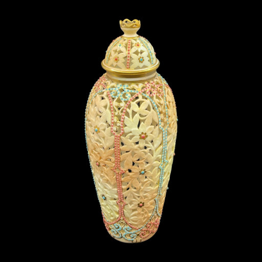 Royal Worcester Pierced Covered Vase - Glen Manor Galleries