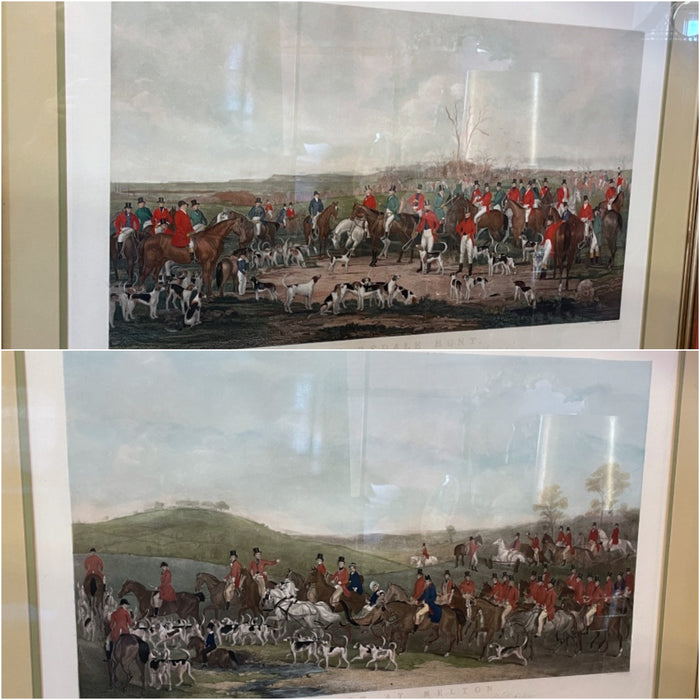 Pair of English Fox Hunting Framed Prints - Glen Manor Galleries