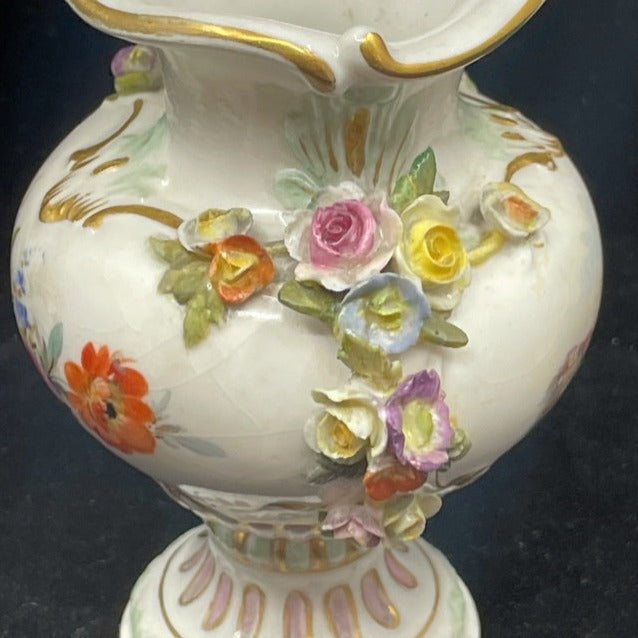 Meissen Cabinet Vase, Titled Dresden - Glen Manor Galleries 