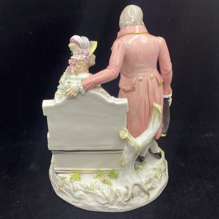 Meissen of a Man Courting a Woman Figurine - Glen Manor Galleries 