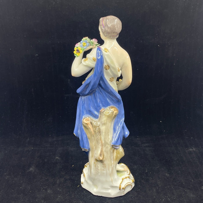 Meissen Woman With A Garland of Flowers