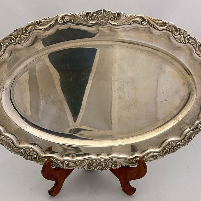 Continental Silver Large Oval Tray