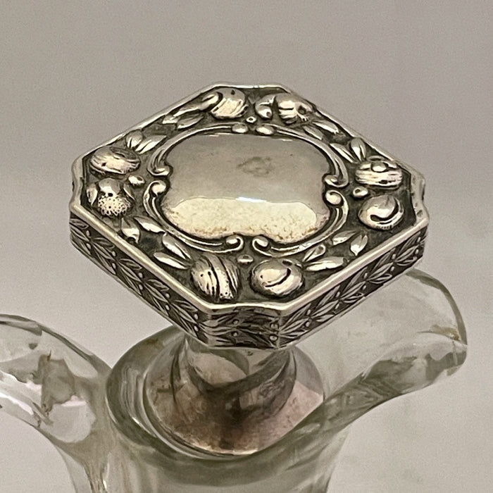 Crystal Decanter with Silver Mounts