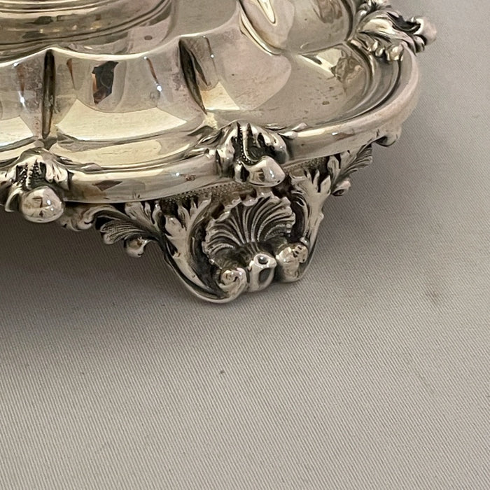 Georgian English Sterling Silver Double Inkwell