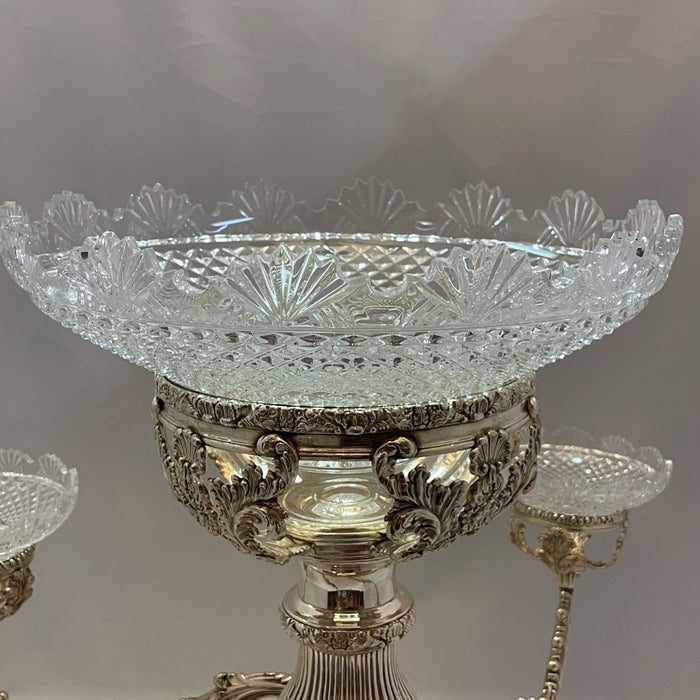 Large Silver Plated Georgian Epergne -Glen Manor Galleries 