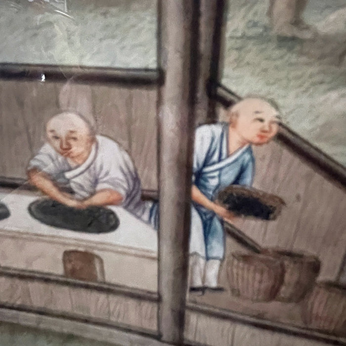 Pair of Asian Watercolours in Gilt Frames - Glen Manor Galleries