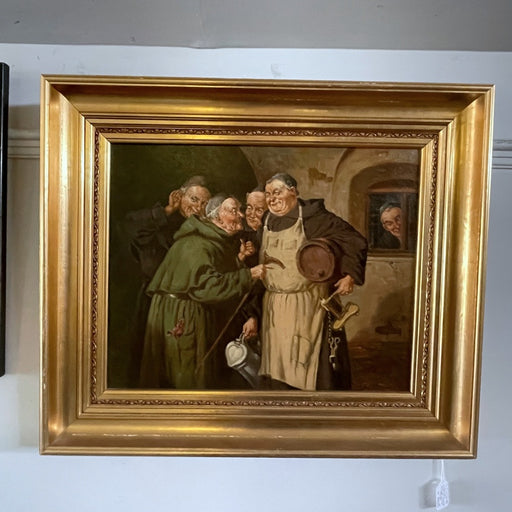 Four Monks Oil on Canvas Signed - Glen Manor Galleries 